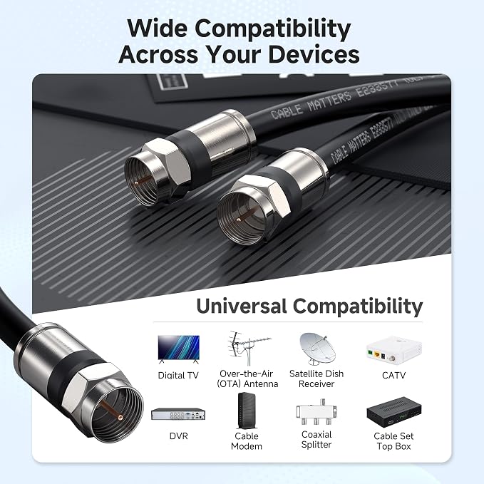 Cable Matters 3-Pack RG6 Coaxial Cable - Image 5