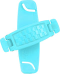 360 Rotating Phone Grip – Flat-Fold Kickstand & Secure Strap – Works with iPhone, Android, Tablets & Cases – Comfortable & Durable (Aqua)