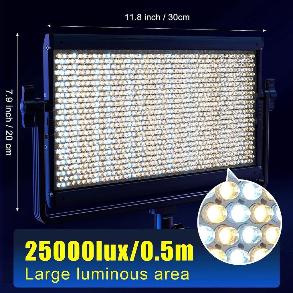 GVM 65W RGB Video Light with Softbox, 1300D LED Video Lighting Kit, 25000lux/0.5m, 360° Full Color Photography Lighting Kit, 3 Packs Led Panel Light for YouTube, Web Conference, Streaming