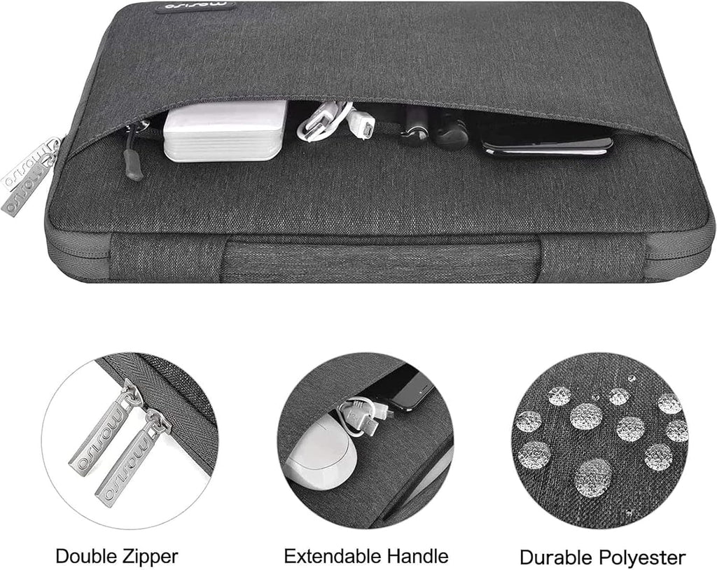 MOSISO Compatible with MacBook Air 13 inch Case 2025 2024 2023 2022 M4 A3240 M3 A3113 M2 A2681, Hard Shell&Sleeve Bag&Keyboard Skin&Webcam Cover&Screen Film for MacBook Air 13.6 inch, Slate Gray