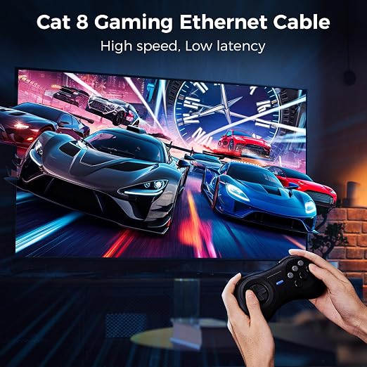 Cat 8 Ethernet Cable 5FT, High-Speed Braided Internet Cable Network Cord - Image 3