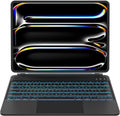 iPad Pro 13 inch case 2024 with Keyboard, Keyboard Case for iPad Pro 13-inch (M4, 2024) with 7 Colors Backlight, Multi-Touch Trackpad, Easy-Set Magnetic Stand, Auto Sleep/Wake (Black)