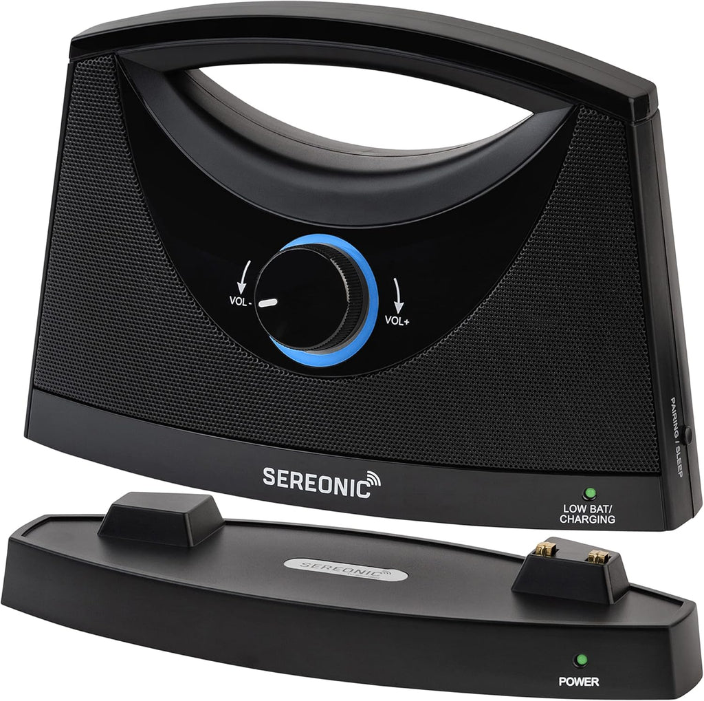 Portable Wireless TV Speakers for Smart TV - Ideal for TV Watching Without The Blaring Volume - Wireless Speakers for TV Designed for Hard of Hearing, Elderly, and Seniors - 100ft Range
