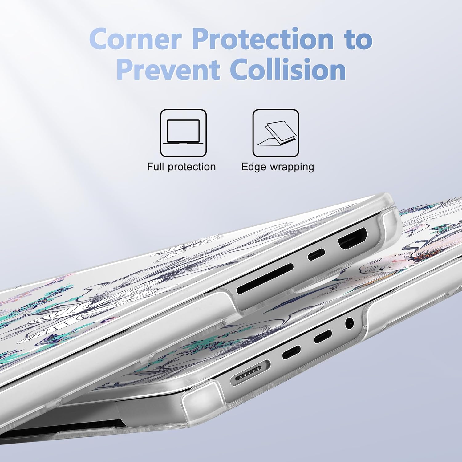 for MacBook Pro 16 inch Case 2021 2022 2023 2024 Release A3186 A3403 M4 A2991 M3 A2780 M2 A2485 M1 Pro/Max, Hard Shell Case with Screen Protector & Keyboard Cover, Floral C319