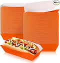 Yeaqee 100 Pcs 7" Paper Hot Dog Trays Disposable Paper Food Nacho Boats Hot Dog by Yeaqee