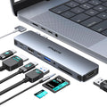 USB C Hub Adapter for MacBook Pro Air 2022 2021 2020 2019 Docking Station for MacBook M1 M2 USB C to HDMI Mac Accessories Multiport Dongle with 4K HDMI USB 3.0 SD TF Thunderbolt 3 USB-C Port Type C
