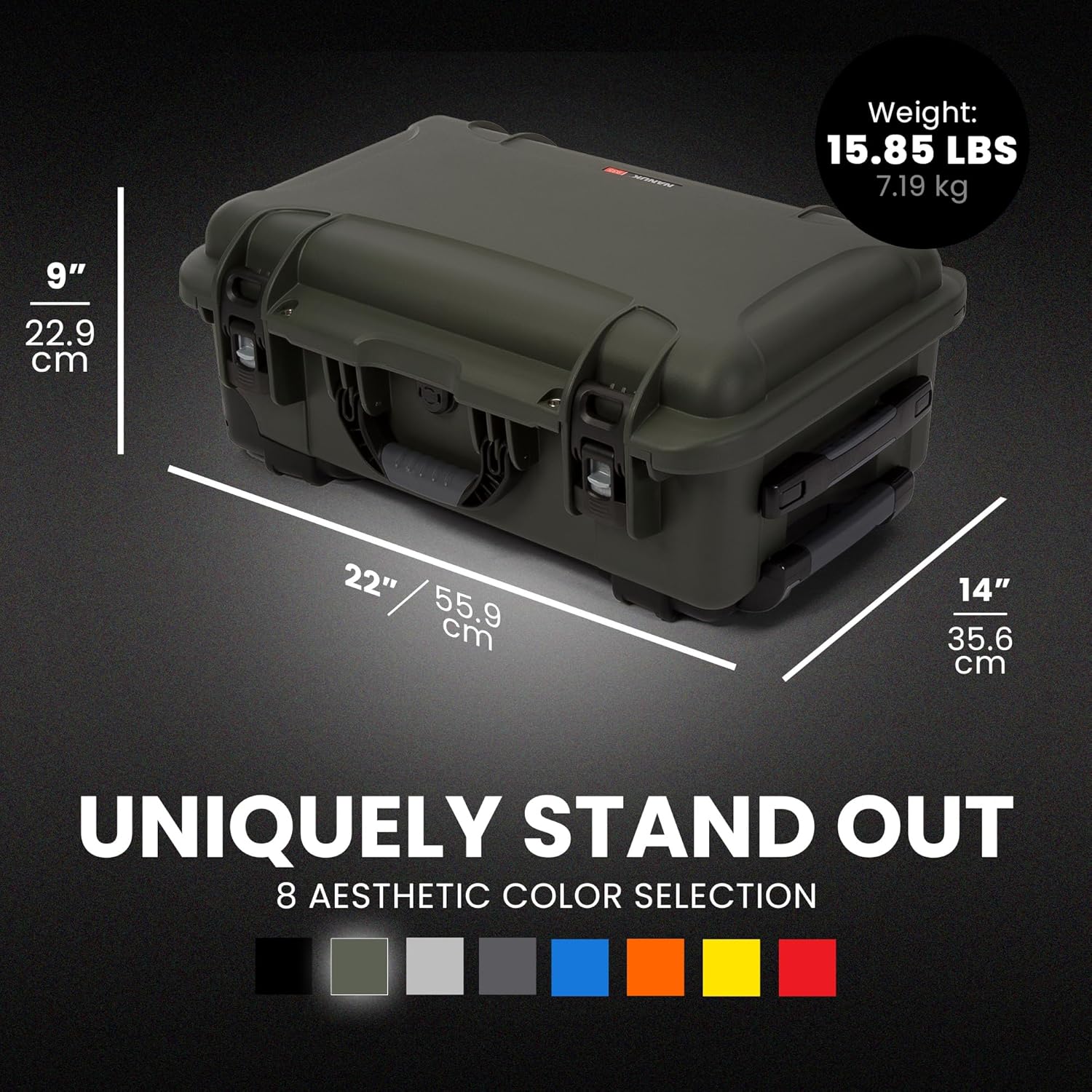 NANUK Wheeled Series 935 Lightweight NK-7 Resin Waterproof Protective Case