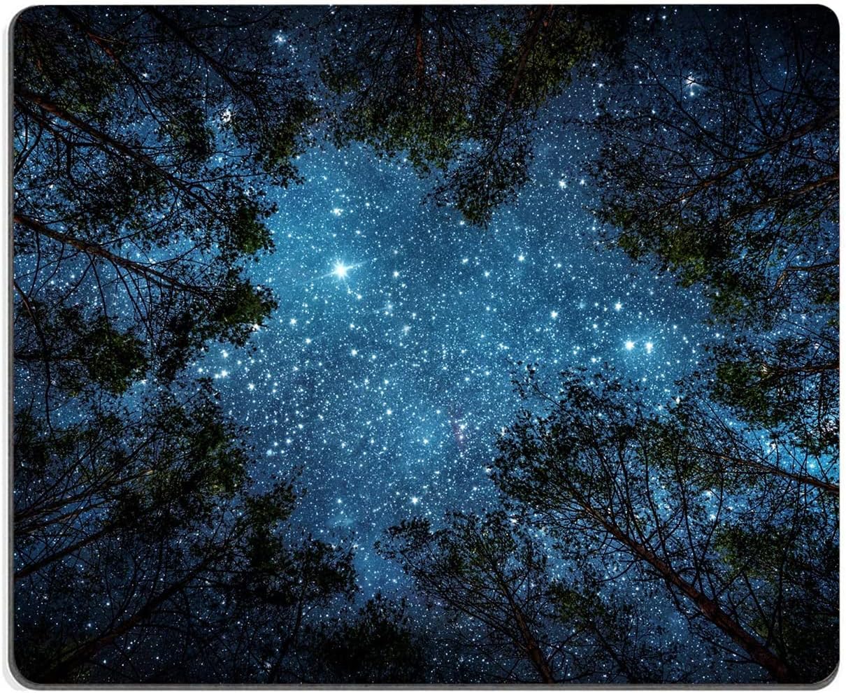 Hokafenle Mouse Pad, Square Personalized Computer Mouse Pads Design, Washable Mouse Mat, Gaming Office Home Non-Slip Rubber Base Mousepad, Stars Night Sky