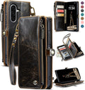 Defencase for Galaxy A26 5G Case Wallet with RFID Blocking Card Holder for Women Men, Fashion PU Leather Magnetic Snap Flip Zipper Wrist Strap Wallet Phone Case for Samsung Galaxy A26 5G, Coffee