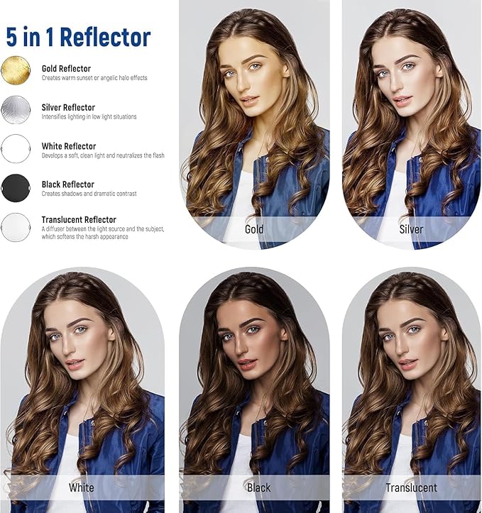 NEEWER 22"/56cm 5 in 1 Light Reflector - Image 2