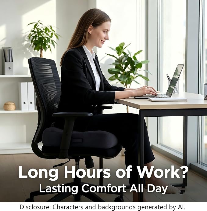 WSGJHB Seat Cushions for Office Chairs, Chair Cushion for Long Sitting | Office - Image 2
