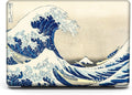 Berkin Arts Compatible with MacBook Air 13 inch Cover, 2022-2018 Release A1932 with Touch ID with Keyboard Cover & Screen Protector Ukiyo-e (The Great Wave by Hokusai)