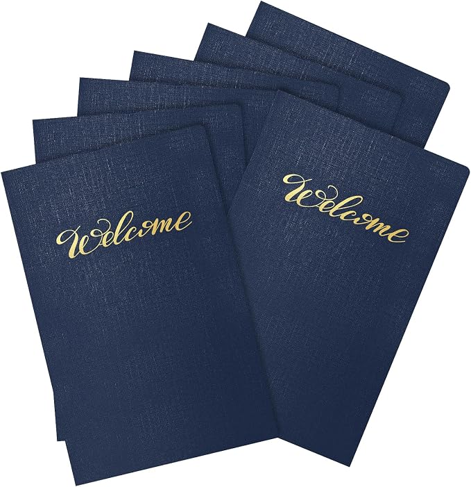 Affrolling 100 Pack 6 x 9 Inch Welcome Pocket Folders Church Visitor Welcome by Affrolling