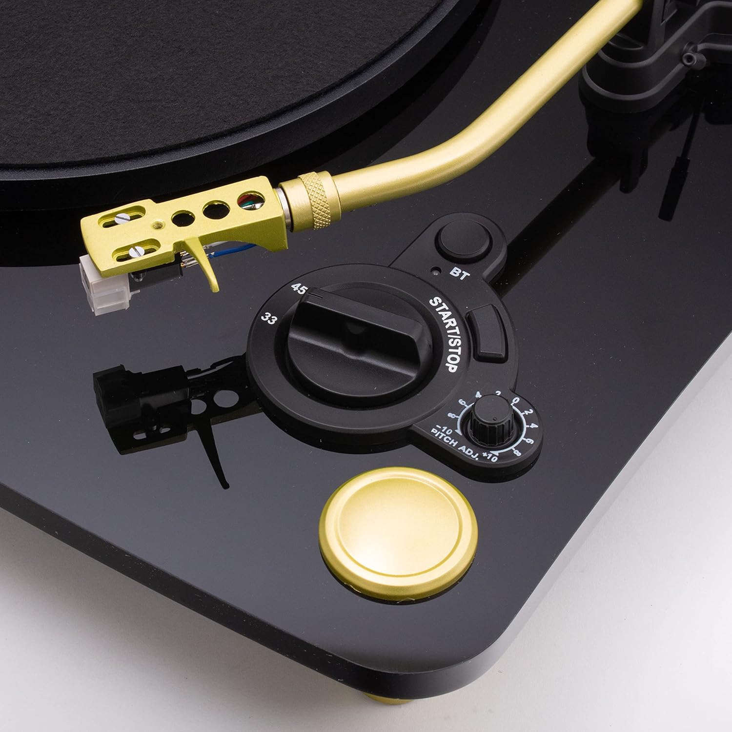 TechPlay Ghost, 2 Speed Belt Driven Turntable with Bluetooth Broadcast. Connects to Your Bluetooth Speakers wirelessly. (Black)