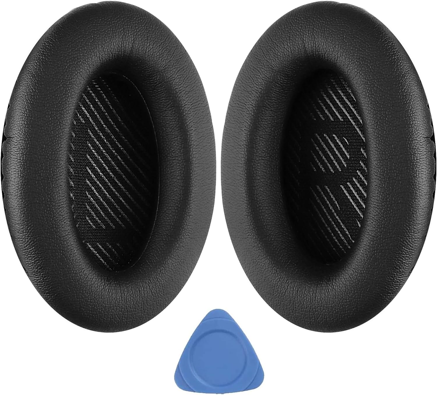 Replacement Ear Pads for Bose QuietComfort 35 (QC35) & Quiet Comfort 35 II (QC 35 ii) Headphones, EarPads Cushions with Noise Isolation Memory Foam, Softer Protein Leather, Added Thickness