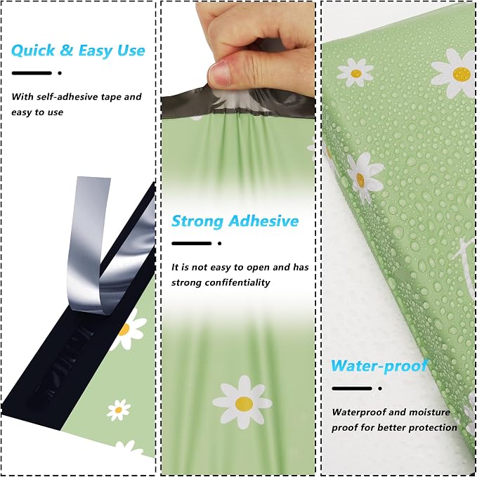 Thank You Poly Mailer 12x15.5 Inch 50 Pcs, Waterproof and Tear-Resistant - Image 3