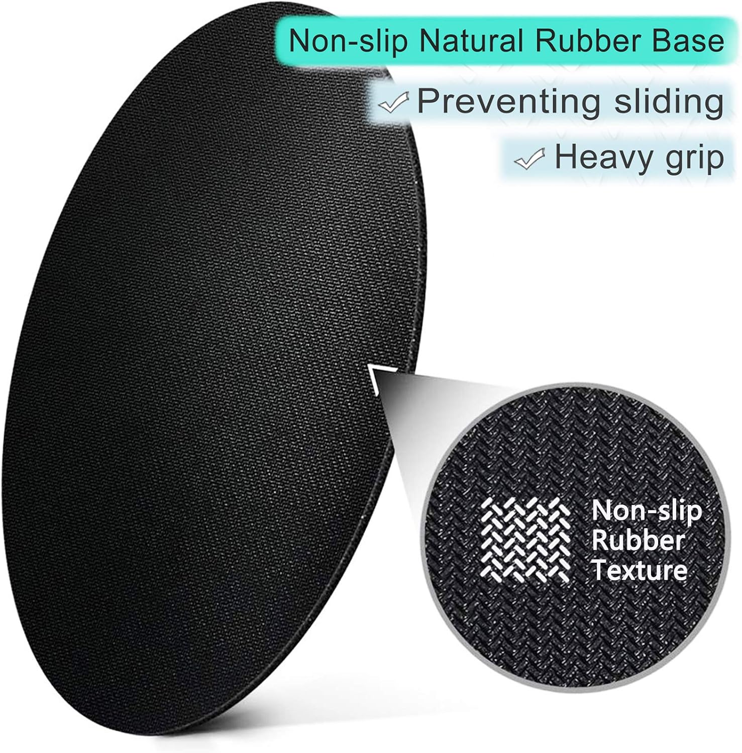 ITNRSIIET Round Mouse Pad with Stitched Edge Premium-Textured Waterproof Non-Slip Rubber Base Desktop Protection Mat Diameter 8.7 inches, Ink and Wash Marble
