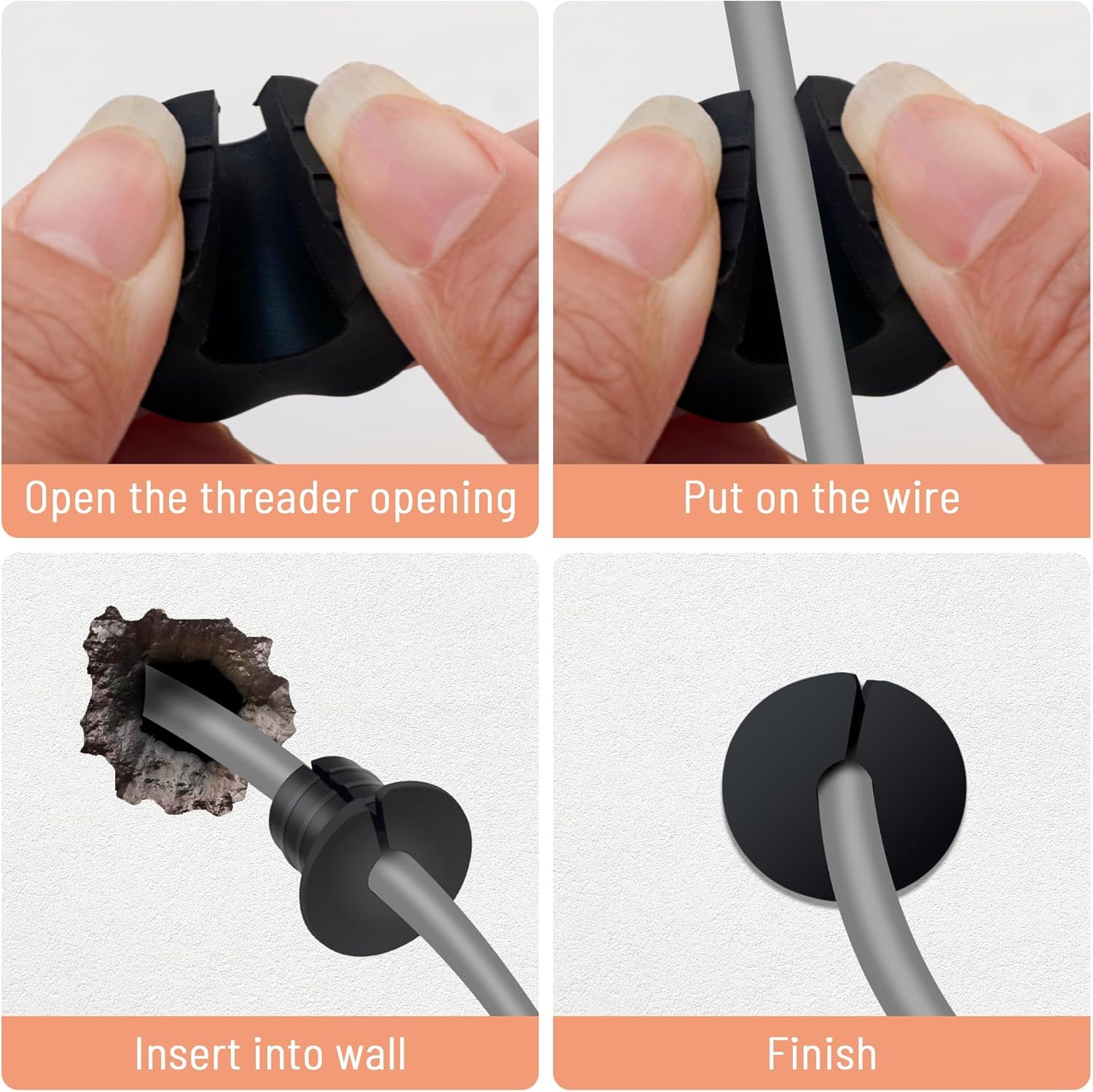 Cable Grommet Routing Kit for Starlink for 3/4 inch Wall Hole, Starlink Accessories, Silicone Cable Wall Pass, Starlink Anti-Slip Wall Grommets for Cables (3/4 inch) 2 Pcs (Pack of 2)