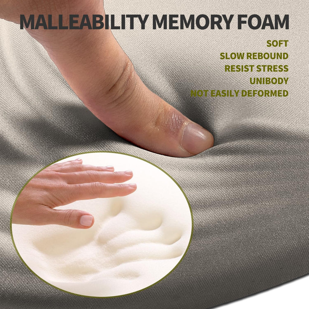 Hokafenle Ergonomic Mouse Pad Wrist Support, Terraced Slope Carpal Tunnel Wrist Pad for Mouse with Unibody Memory Foam, Wrist Rest Pain Relief Mousepad (Apricot, 11.8x7.9 in)