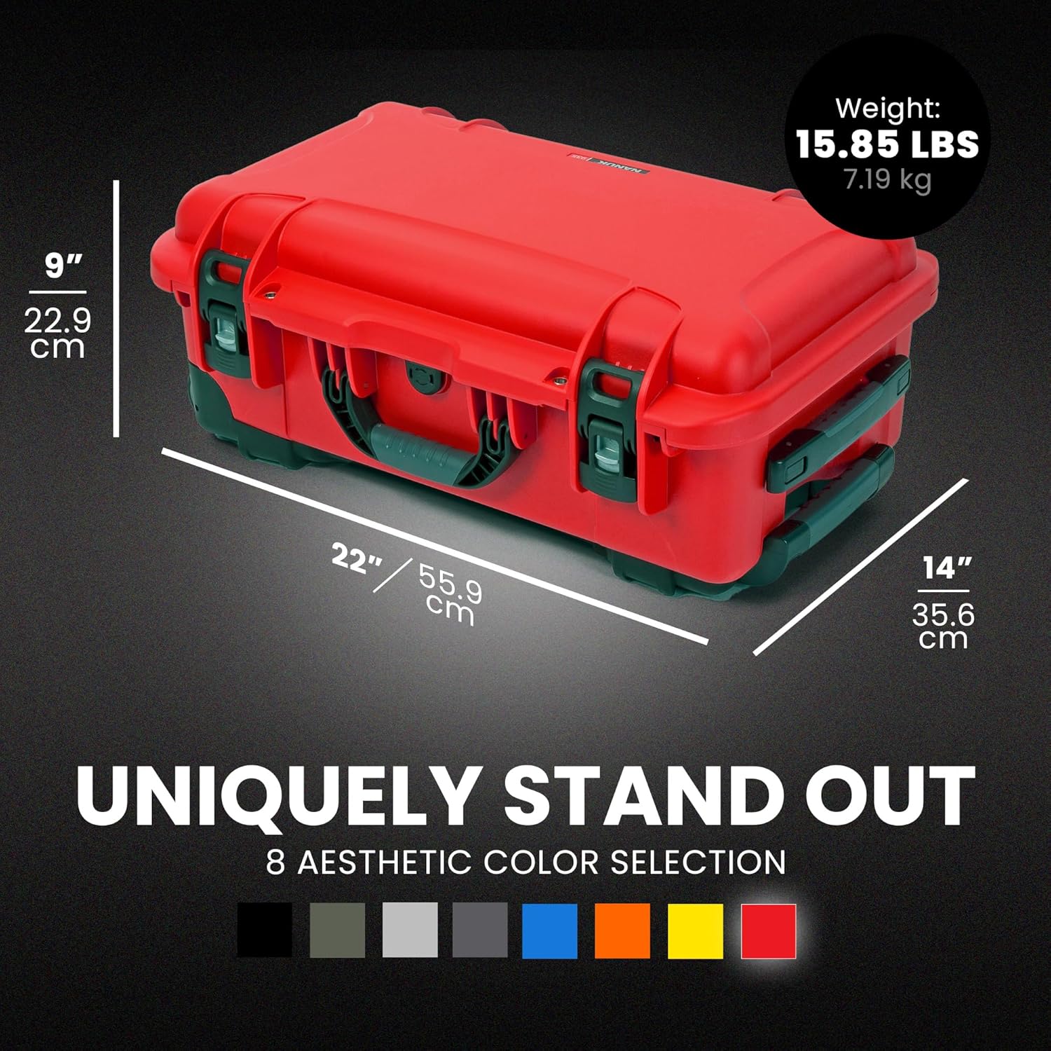 NANUK Wheeled Series 935 Lightweight NK-7 Resin Waterproof Protective Case