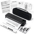 Portable Printers Wireless for Travel, Bluetooth Inkless Thermal Printer Support 8.5" X 11" US Letter, Mobile Printer for Phone Laptop, with Case and 4 Rolls Thermal Paper Kit, for Home Office Receipt