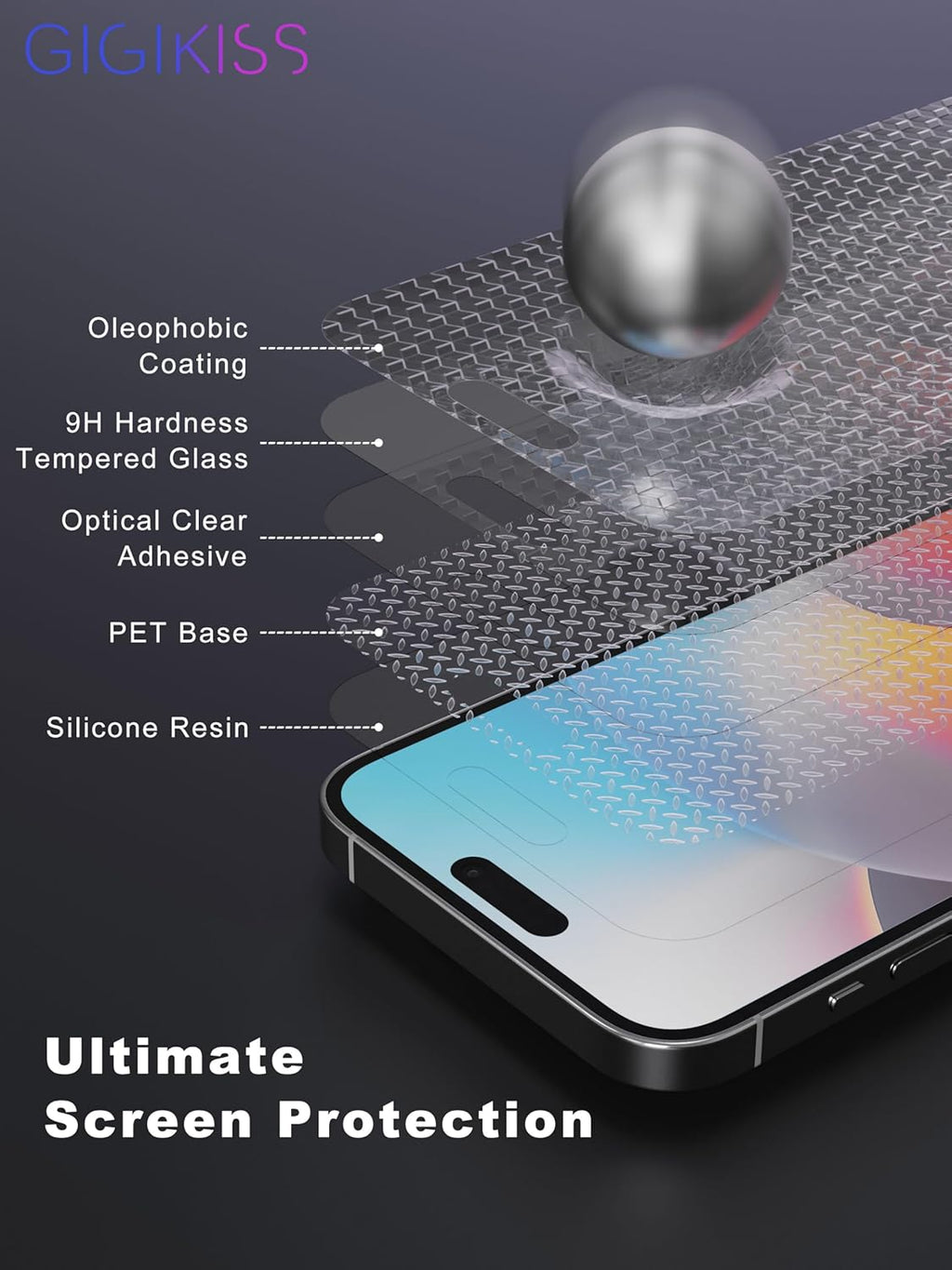 Compatible for iPhone 16 Plus Privacy Screen Protector 6.7 inch, Anti Spy Anti Blue Light HD Tempered Glass Screen Protector Easy Installation, Case Friendly, 2 Pack Black