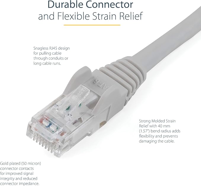 StarTech 8ft CAT6 Ethernet Cable - Image 3