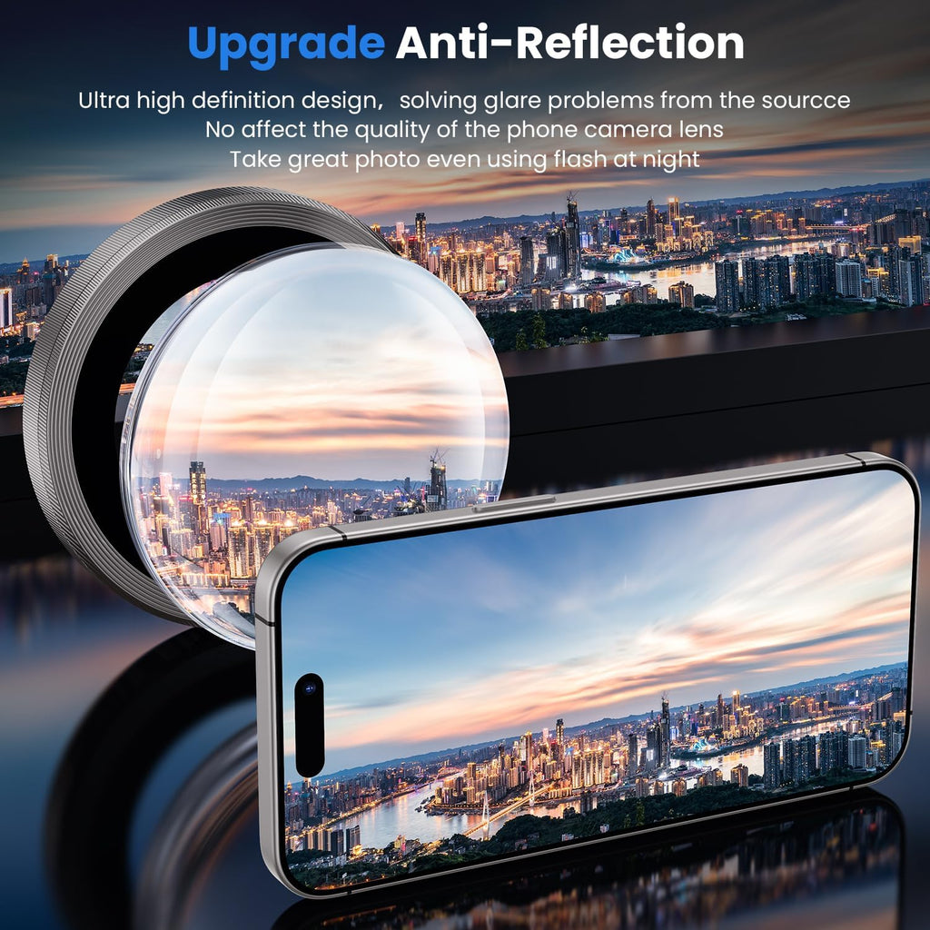 WSKEN for iPhone 16 Pro/iPhone 16 Pro Max Camera Lens Protector - [Original Shooting Model] Shatterproof Ultra HD Tempered Metal Glass Camera Screen Protector Cover Film Accessories