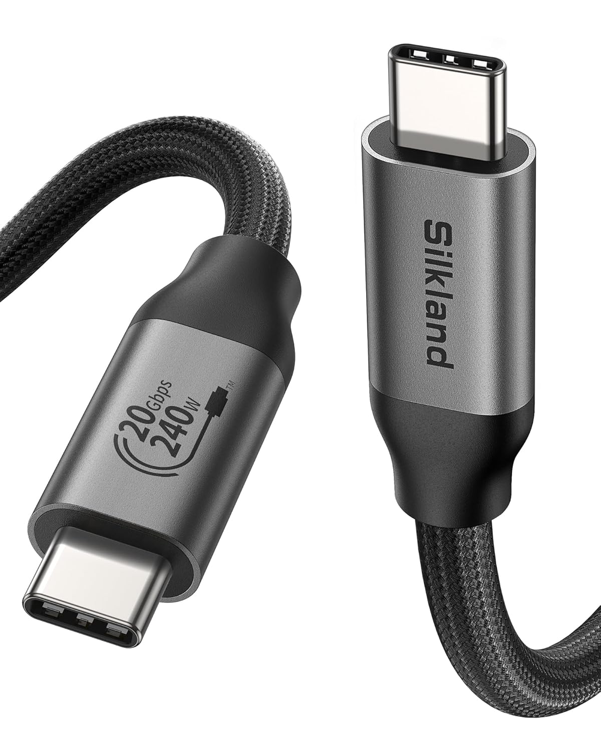 Silkland USB 4 for Long Thunderbolt 4 Cable 16.5FT/5M, 20Gbps Data Transfer, Supports 5K/4K@60Hz, 240W PD 3.1 Charging, USB C Video Cable Compatible for Thunderbolt 3, MacBook, SSD, Docking,VR Headset
