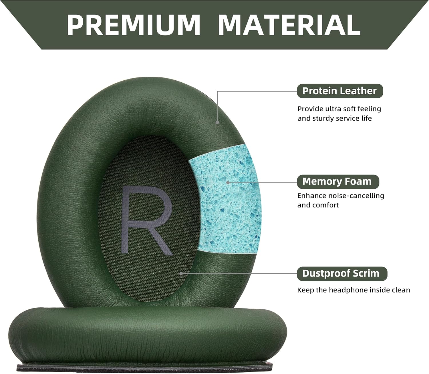 Replacement Ear Pads for Bose QuietComfort 45 (QC45)/QuietComfort SE (QC SE)/New QuietComfort Wireless Over Ear Headphones, Earpads Cushions with Softer Leather and Thicker Memory Foam