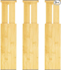VaeFae 3 Pack Bamboo Drawer Dividers, Expandable Separators by VaeFaeDirect