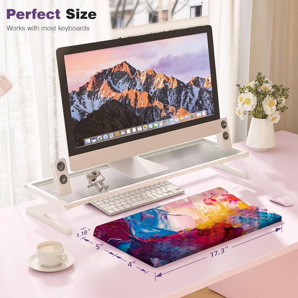 Ospelelf Keyboard Wrist Rest Comfortable Ergonomic Keyboard Stand Riser Holder Pad for Office Home