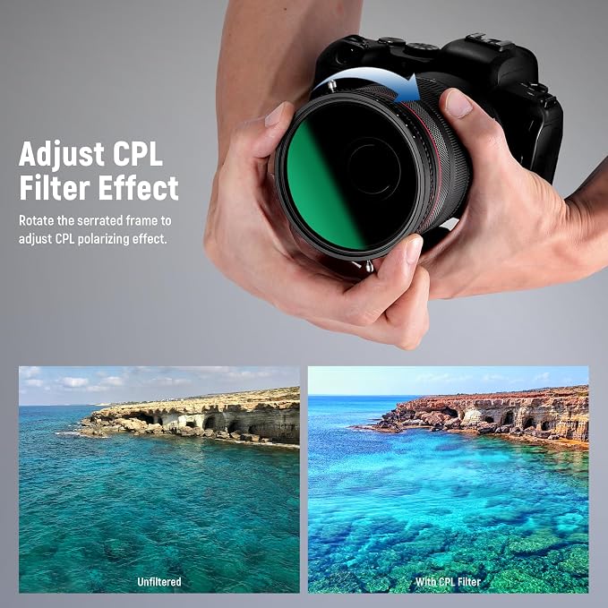 NEEWER 2 in 1 49mm Variable ND Filter ND2–ND32&CPL Filter No X Cross/30 Layer - Image 3