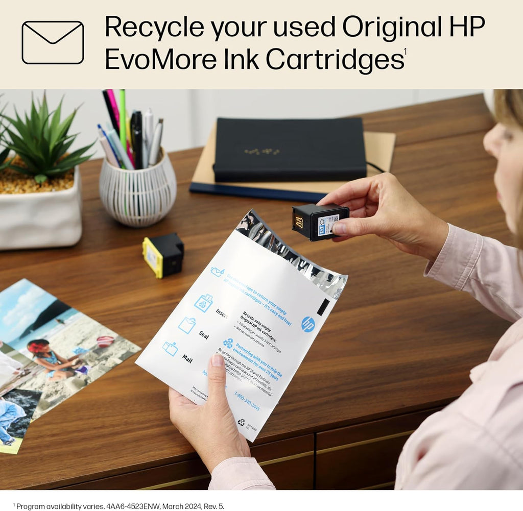 HP 923e Black EvoMore Ink Cartridge Printers | Works with Printer Series: OfficeJet 8120, OfficeJet Pro 8130 | Carbon Neutral | 4K0T7LN