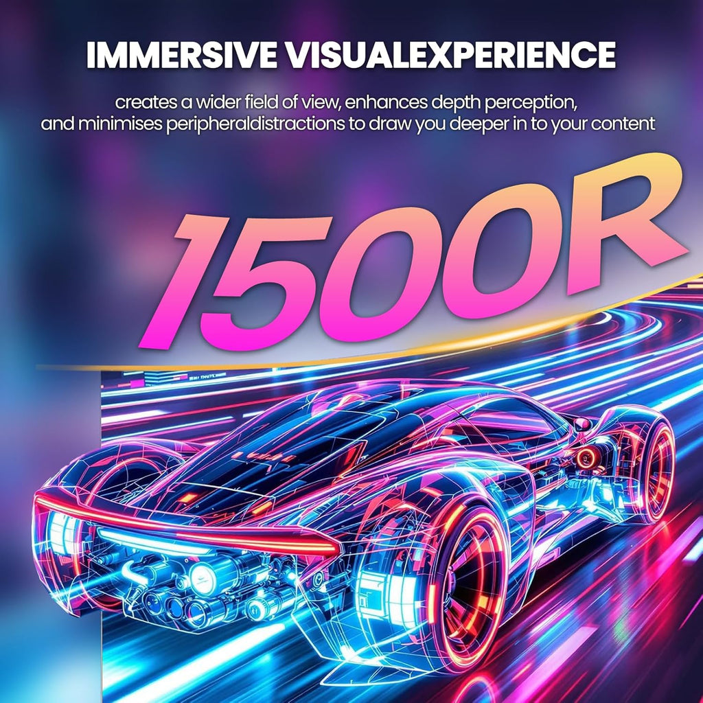CRUA 32" Curved Gaming Monitor, 144Hz/160Hz 4K UHD(3840 * 2160P) 1500R VA Screen, Supports AMD Freesync, 120% sRGB, Built-in Speakers, RGB Lighting, Wall Mountable Installs(HDMI 2.1/DP 1.4)-White
