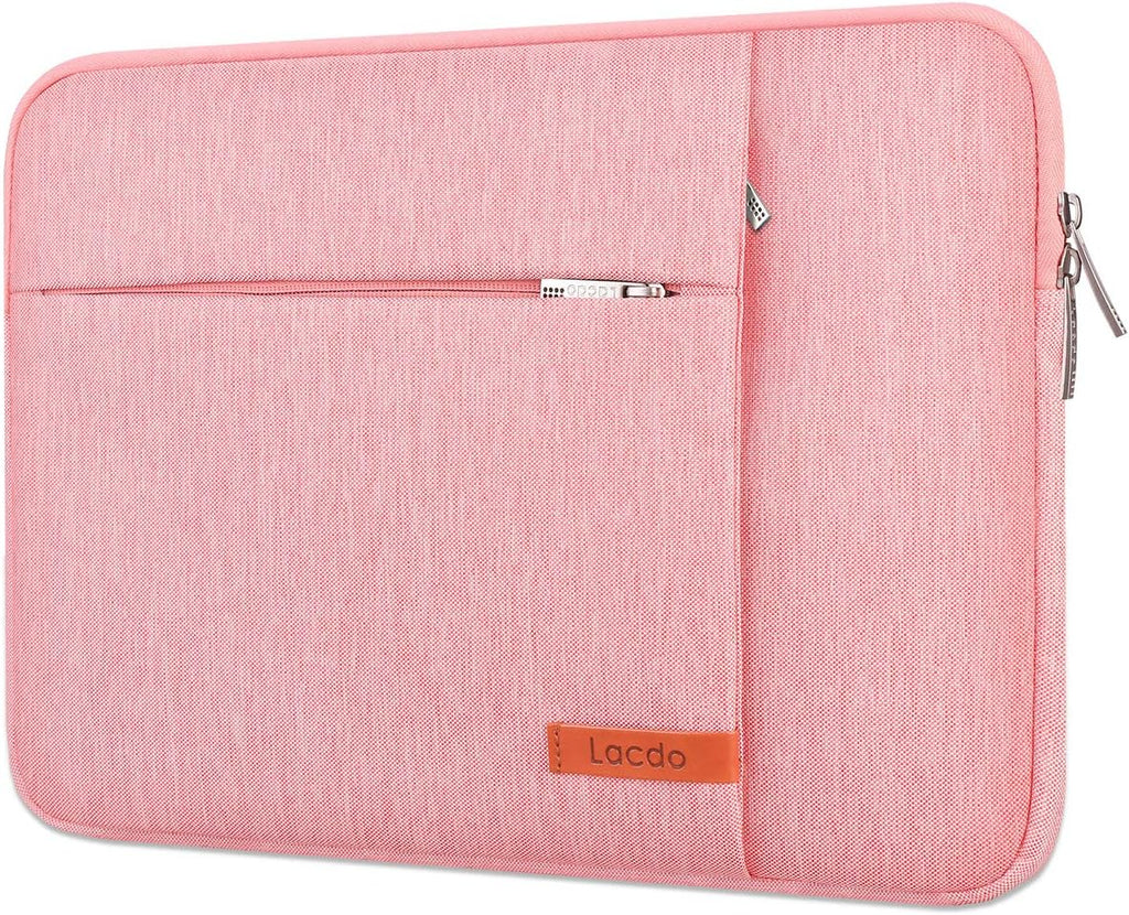 Lacdo 15-15.6 Inch Laptop Sleeve Case for Acer HP Lenovo Dell ASUS Laptop, Acer Aspire 15, HP Pavilion/Envy 15, Dell Inspiron/Latitude 15, Lenovo IdeaPad 15, ASUS ZenBook 15 Computer Bag, Peach