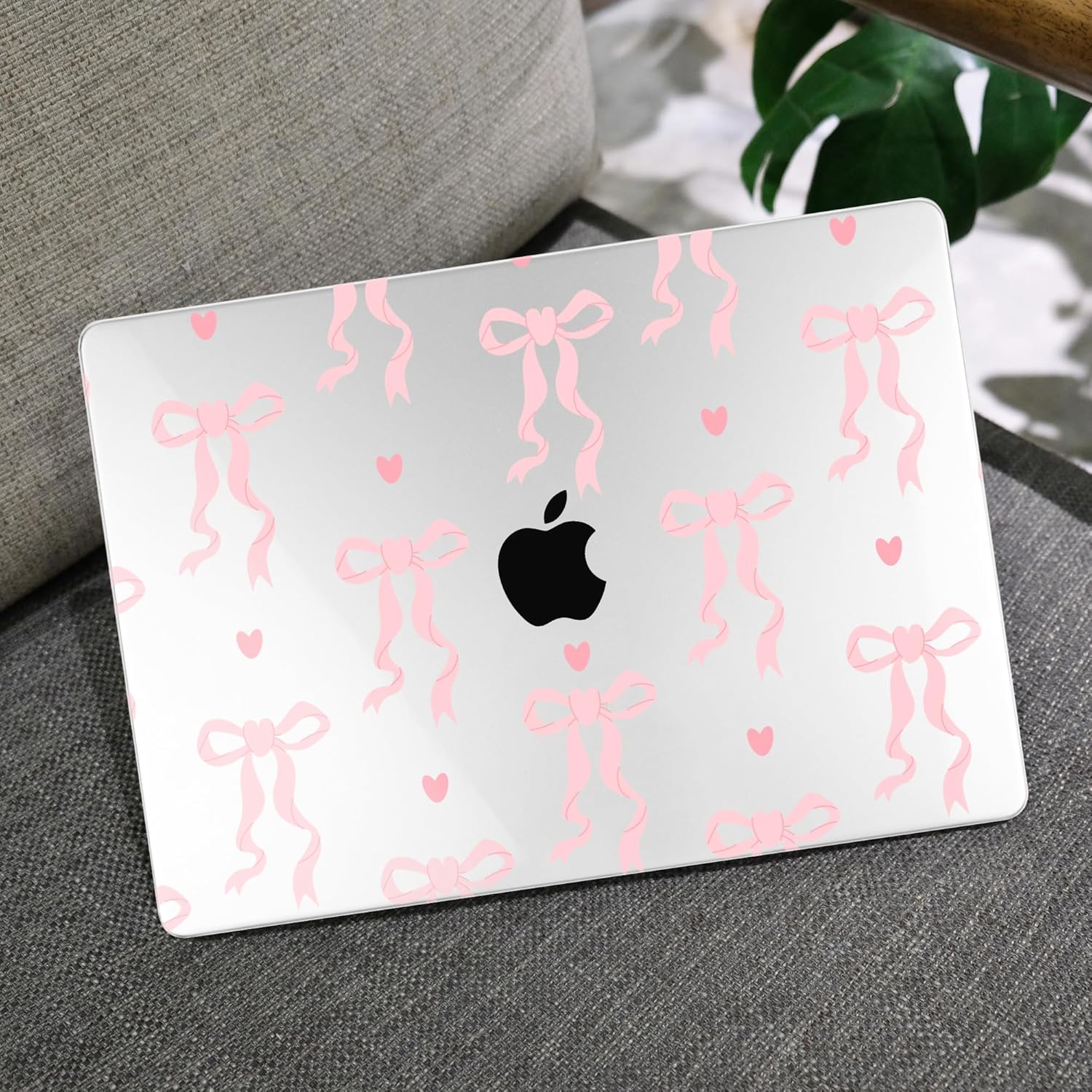 MEEgoodo Case for M4/M3/M2 MacBook Air 13.6 inch Case 2025 2024 2022, Fit Model A3240/A3113/A2681, Laptop Hard Shell with Keyboard Cover Compatible with MacBook Air 13 inch, Trendy Bow & Hearts