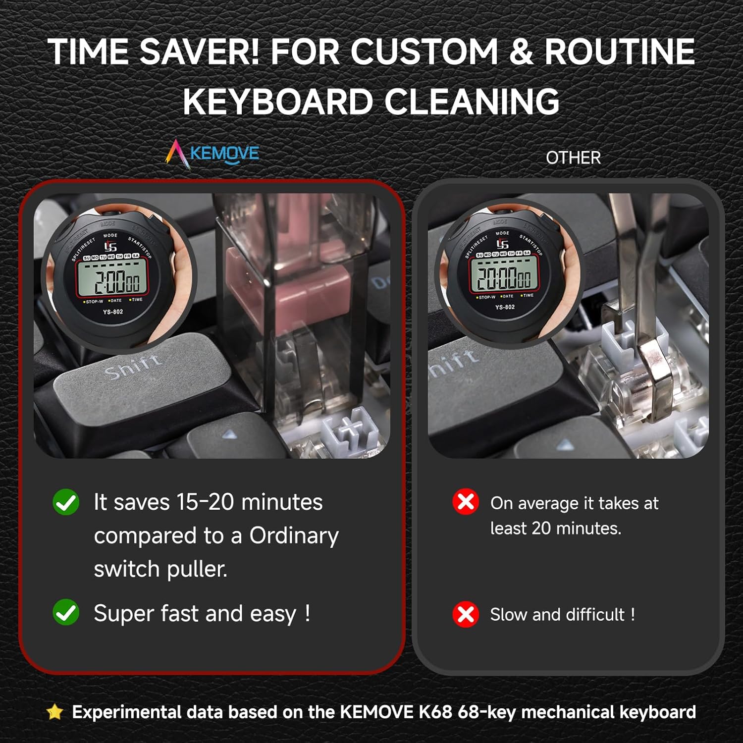 KEMOVE P10 2-in-1 Switch & Keycap Puller for Mechanical Keyboards, Quick & Painless Removal, DIY Customization, Maintenance, Cleaning for Beginners & Enthusiasts