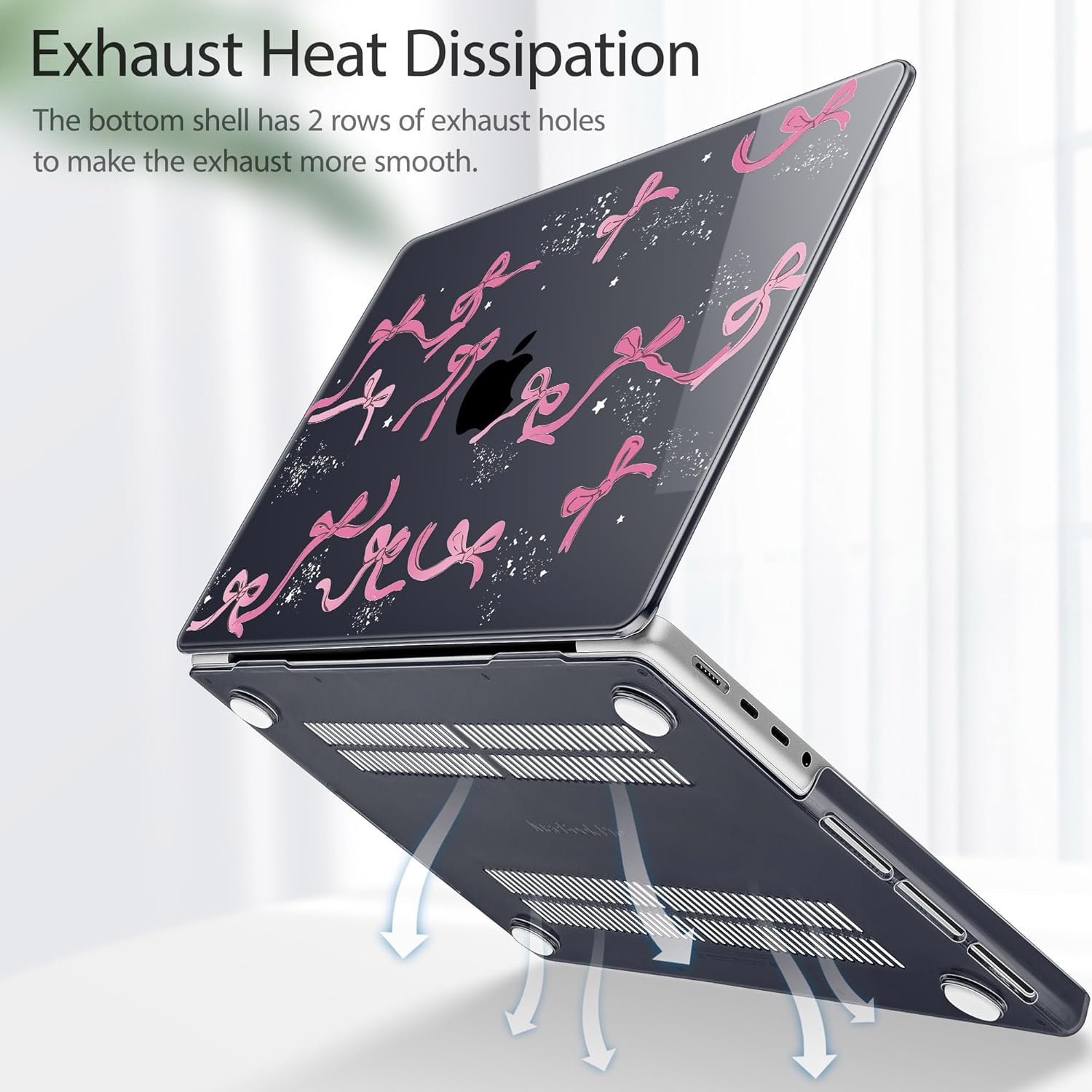 Tuiklol for MacBook Pro 14 Inch Case 2024-2021 Release M4 A3112 A3401 A3185/M3 A2918 A2992/M2 A2779/M1 A2442 Pro/Max,Hard Shell Case with Keyboard Cover & Screen Protector for Touch ID,Bow-2