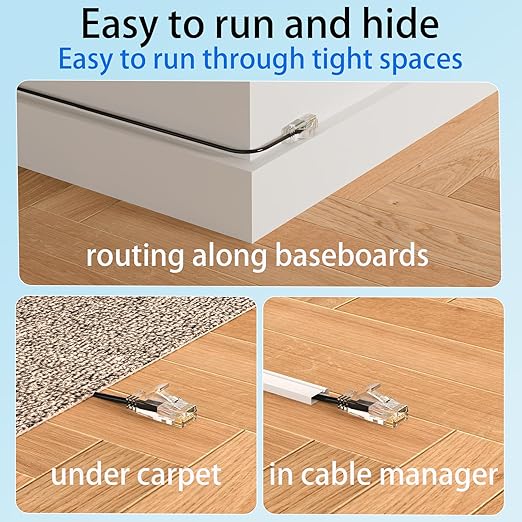 Cat 6 Patch Cable 25 feet, Slim Cat6a Ethernet Cable 10Gbps 550Mhz, UTP Pure - Image 6