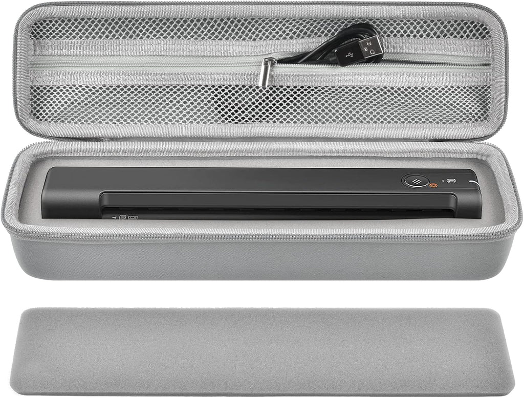 Case Compatible with Epson Workforce ES-50/ ES-60W/ ES-55R/ ES-65WR/ DS-30/ DS-70/ DS-80W Portable Sheet-Fed Document Scanner, Storage for Epson Scanner for PC and Mac- Grey (Box Only)