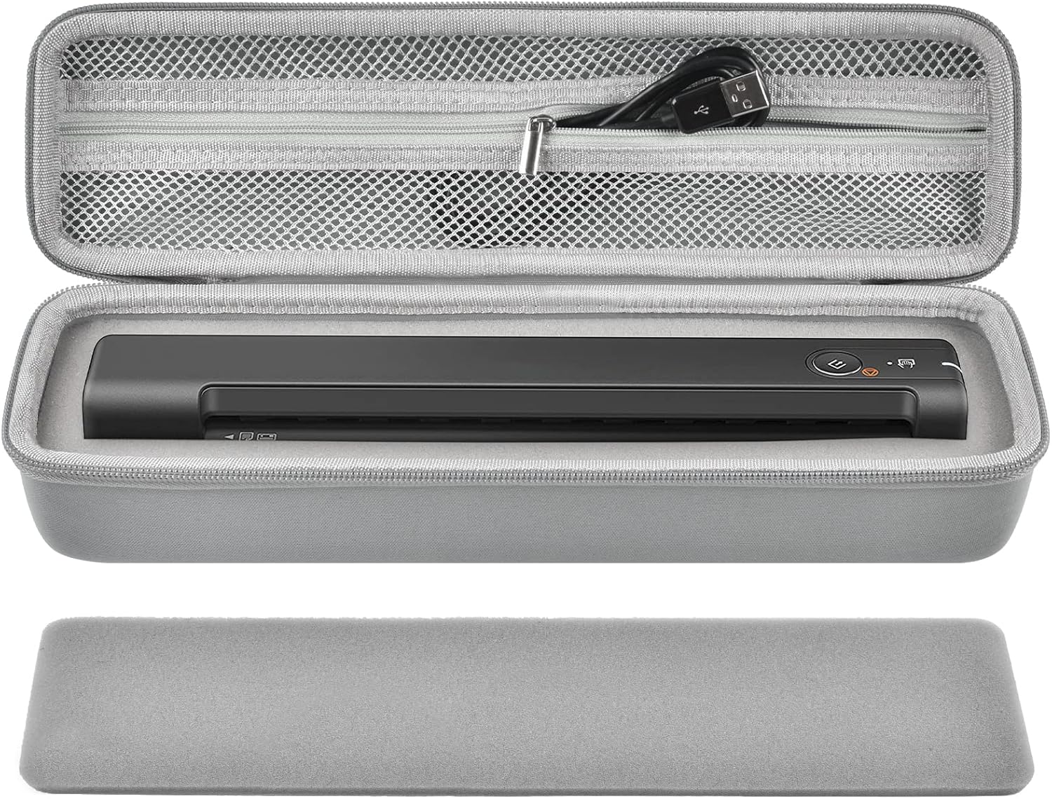 Case Compatible with Epson Workforce ES-50/ ES-60W/ ES-55R/ ES-65WR/ DS-30/ DS-70/ DS-80W Portable Sheet-Fed Document Scanner, Storage for Epson Scanner for PC and Mac- Grey (Box Only)