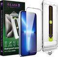 [2-Pack Ultra HD Clear Screen Protector for iPhone 16e/13/13 Pro/14 (6.1-Inch),9H Tempered Glass,Full Coverage,Anti-Fingerprint,Auto Dust Removal,Bubble-Free,Easy Installation