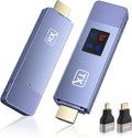 Wireless HDMI Transmitter and Receiver, Plug and Play Portable 2.4G/5G Wireless HDMI Extender Kit, 4K Decode 1080P HD Output for Video and Audio Streaming to Monitor from Laptop/PC/TV Box/Projector