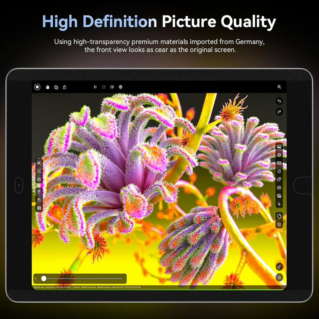 360° 4 Way Magnetic Privacy Filter for iPad 9th/8th/7th Generation (10.2 Inch, 2019/2020/2021), Removable Anti-Glare Blue Light Matte Privacy Screen Protector, Anti-Scratch, Bubble-Free, Reusable