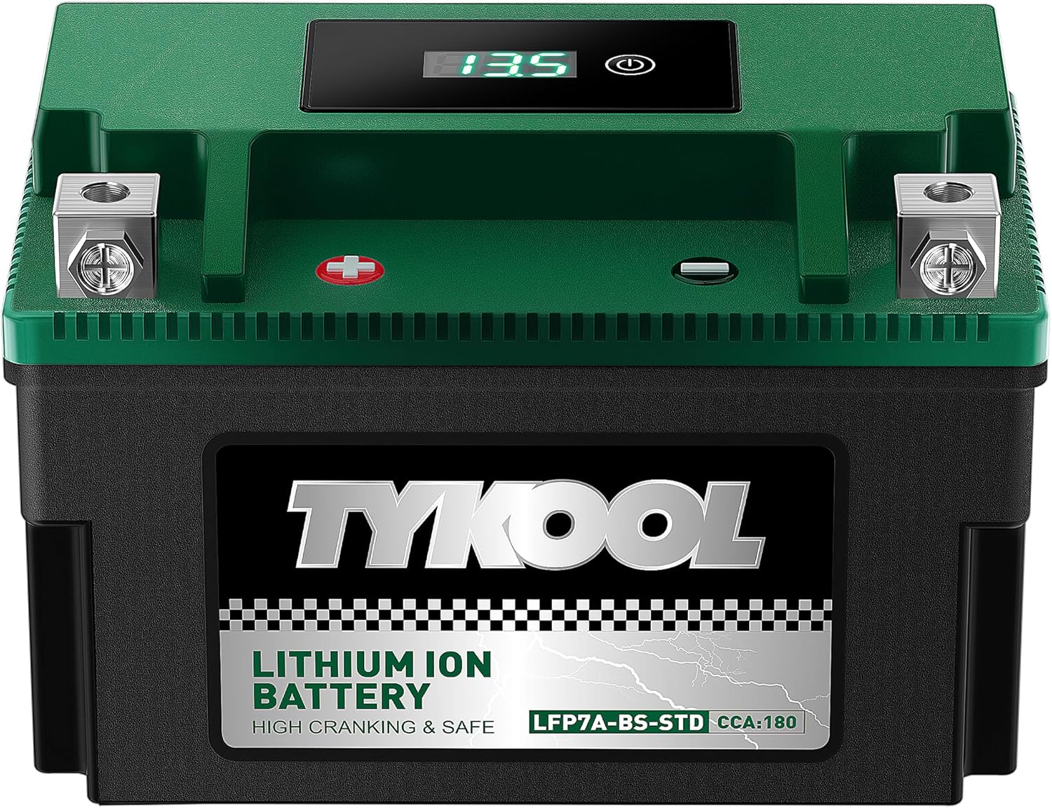 YTX7A-BS,180 CCA, Lithium LiFePO4 Motorcycle Battery,2X Cranking Amps,5X Longer Life, Compatible for Motorcycle,Scooter,Moped, ATV,4 Wheeler, Lawn Mower, and Generator Battery