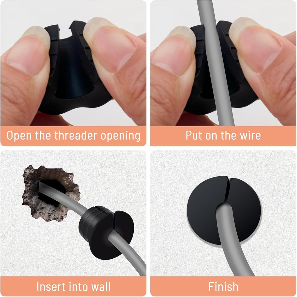 Cable Routing Kit for Starlink for 1 inch Wall Hole, Wall Bushing Grommet, Starlink Accessories, Silicone Cable Wall Pass, Starlink Anti-Slip Wall Grommets for Cables (1 inch) 2 Pcs
