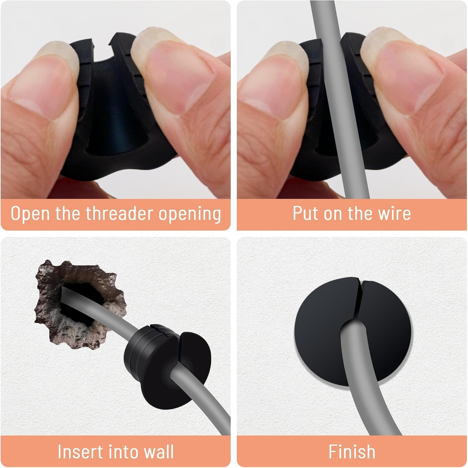 Cable Routing Kit for Starlink for 1 inch Wall Hole, Wall Bushing Grommet, Starlink Accessories, Silicone Cable Wall Pass, Starlink Anti-Slip Wall Grommets for Cables (1 inch) 2 Pcs (Pack of 2)