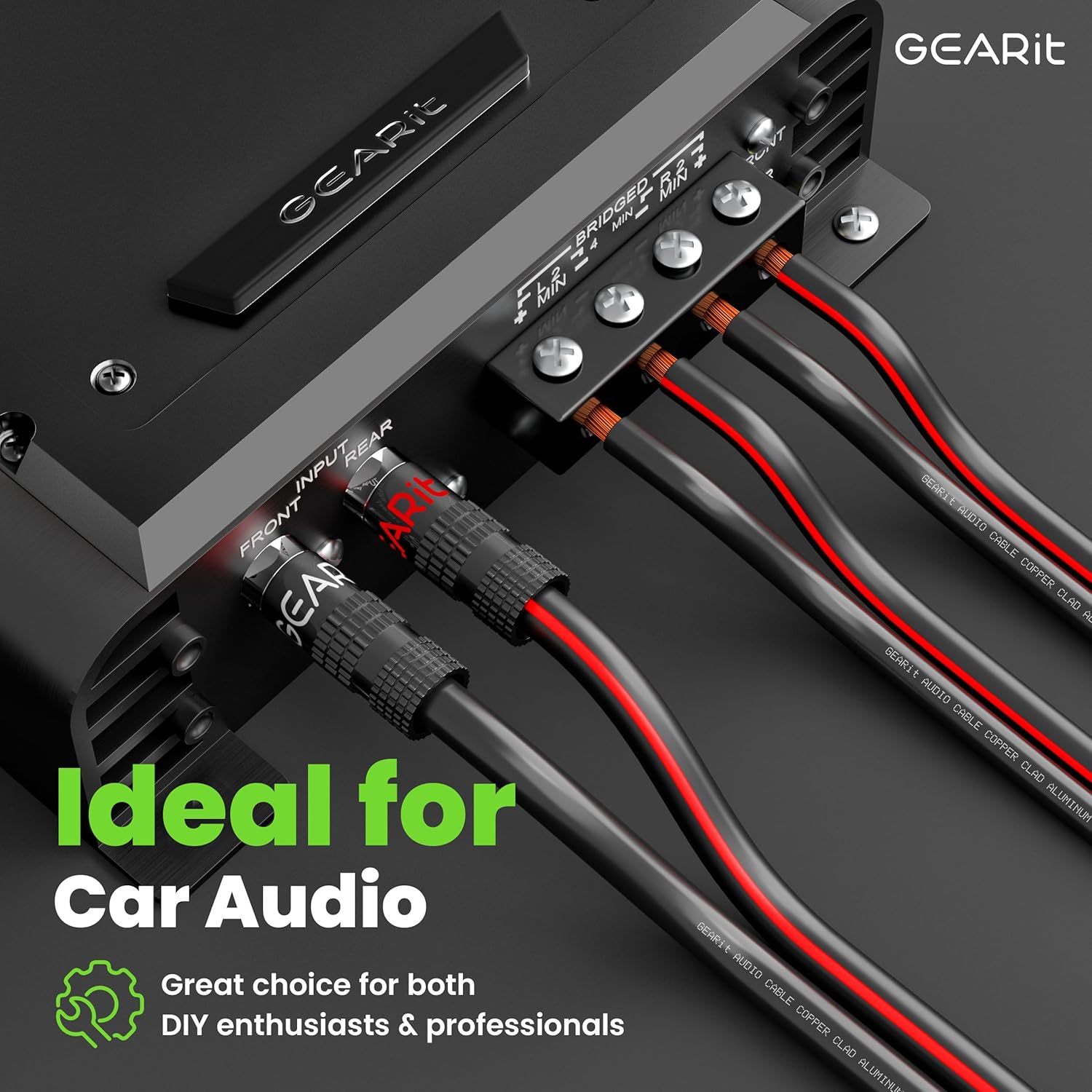 GEARit Speaker Wire 14 Gauge, Speaker Cable 500ft for Car Audio, Home Theater, CCA(Black)