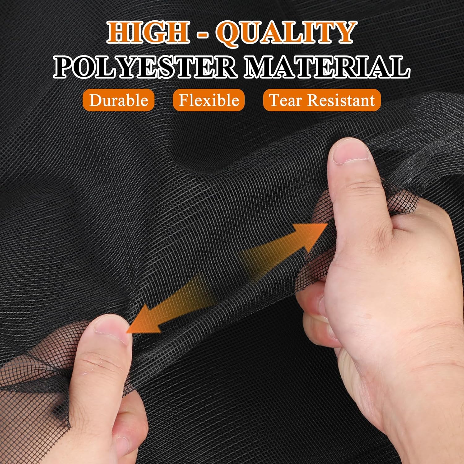 2PACK MAGZO Window&Door Screen Replacement Kit, 48''W x 99''L, with Retainer Spline (Total 65.6 FT) and Press-Fit Roller Tool, Polyester Scratch-Proof, Net Roll Repair for Sliding/House Windows, Black